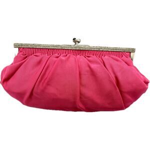 Vintage Pirovano Milano Silk Clutch Marcasite Frame Onyx Kiss Lock Bag